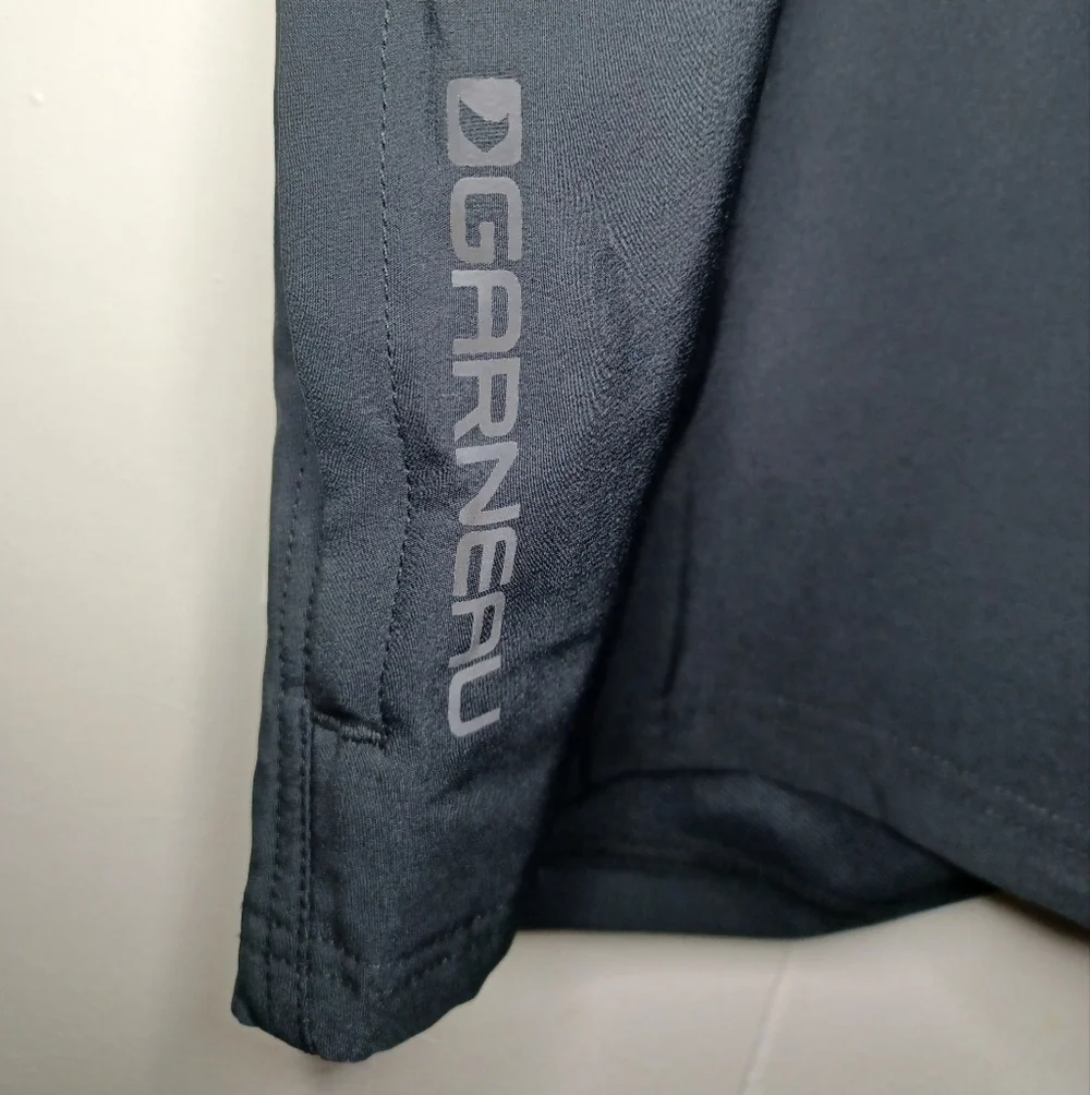 Louis Garneau Cycling Shorts Mens Size XL Black Longer Baggy Fit Stretch Elastic